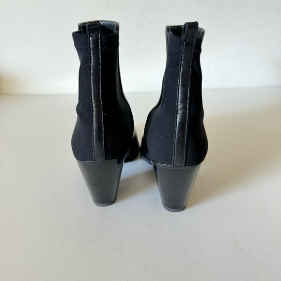 Stuart Weitzman Black Leather Other Half Ankle Boots Size 6M - Picture 4 of 10